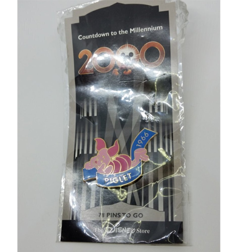 Y2K Disney Piglet Pin Countdown to Millennium Collectable NWT
